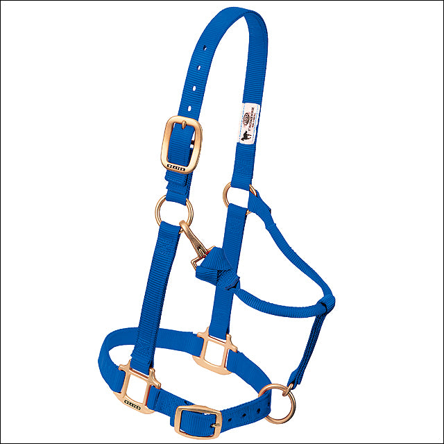 Blue Original Adjustable Chin And Throat Snap Horse Halter Arabian/Cob - Uhorse