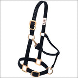 Weaver Black Nylon Original Adjustable Chin And Throat Snap Horse Halter