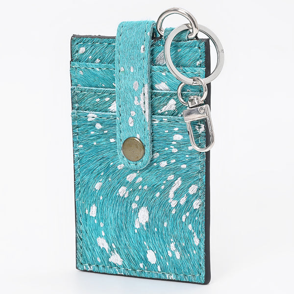 American Darling Western Leather Card Holder with Genuine Hair-On Cowhide - Uhorse