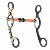 HILASON Black Steel Diamond Trim Horse Gag Bit Sweet Iron Dog Bone 5-1/4" Mouth
