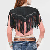 American Darling Black Genuine Suede leather ladies Dress Pink