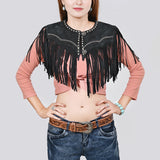 American Darling Black Genuine Suede leather ladies Dress Pink