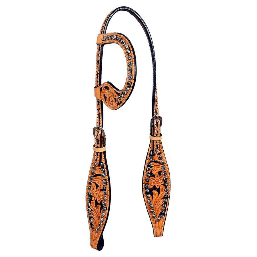 Hilason W. H. One Ear Headstall Bridle American Leather Tan by Hilason – Cowboy and equestrian accessories