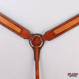 HILASON Western Horse Genuine American Leather Breast Collar Tan | for Horses