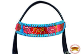 HILASON Western Horse Headstall Tack Genuine American Leather Black