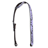 HILASON W. H. Headstall Tk. Genuine American Leather Purple & Black –