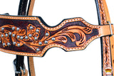 HILASON Western Horse Headstall Tack Genuine American Leather Tan
