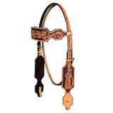 HILASON Western Horse Headstall Tack Genuine American Leather Tan