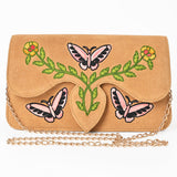 American Darling Rodeo Embroidered Suede Crossbody Bag Cowboy Gold