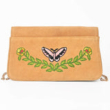 American Darling Rodeo Embroidered Suede Crossbody Bag Cowboy Gold
