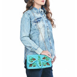 American Darling Rodeo Embroidered Suede Crossbody Bag Cowboy Gold