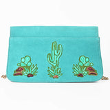 American Darling Rodeo Embroidered Suede Crossbody Bag Cowboy Gold