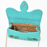 American Darling Rodeo Embroidered Suede Crossbody Bag Cowboy Gold