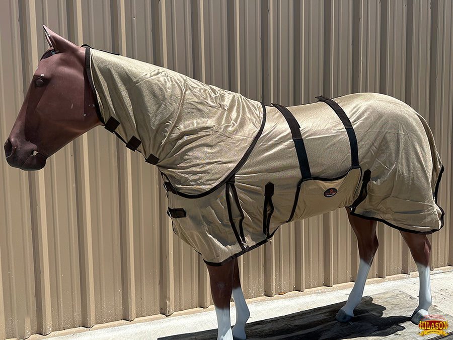 HILASON Horse Fly Sheet UV Protect Breathable Mesh Bug Mosquito Spring | Summer Horse Rug | Fly Rug