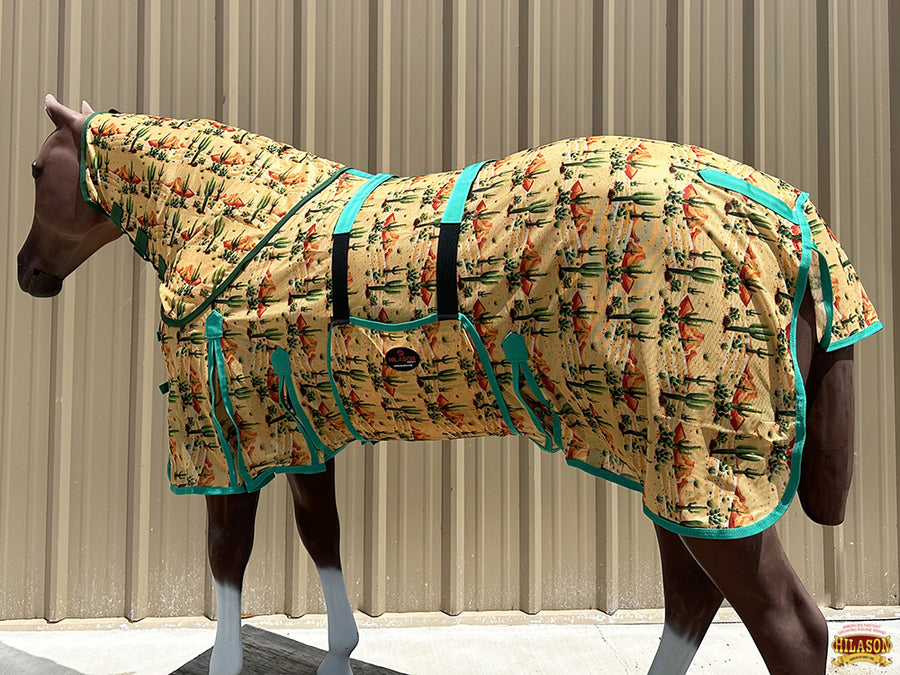 HILASON Horse Fly Sheet UV Protect Breathable Mesh Bug Mosquito Spring | Summer Horse Rug | Fly Rug