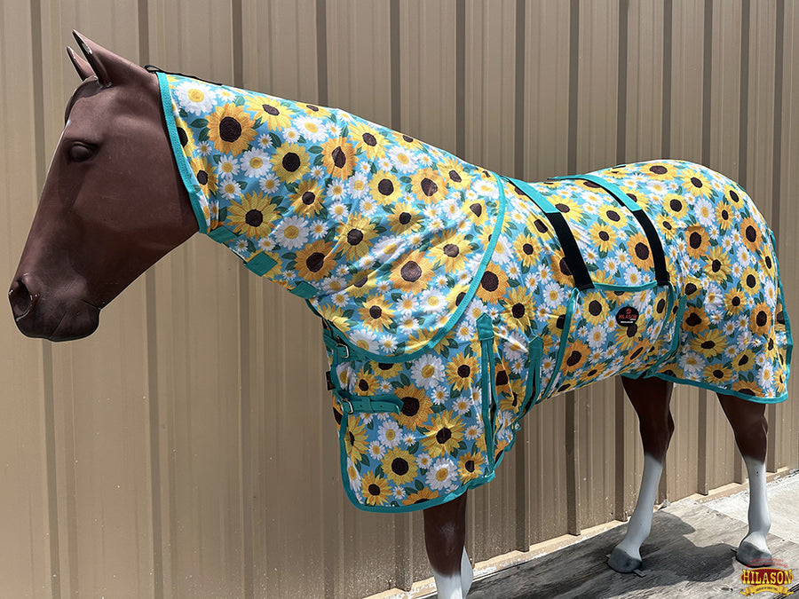 HILASON Horse Fly Sheet UV Protect Breathable Mesh Bug Mosquito Spring | Summer Horse Rug | Fly Rug