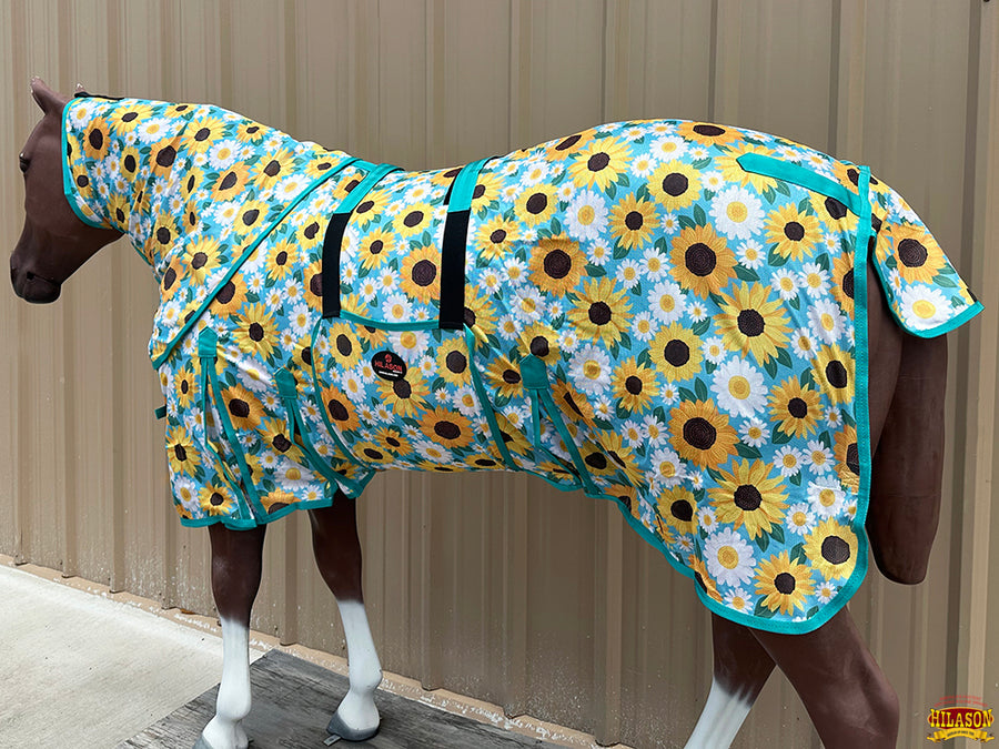HILASON Horse Fly Sheet UV Protect Breathable Mesh Bug Mosquito Spring | Summer Horse Rug | Fly Rug
