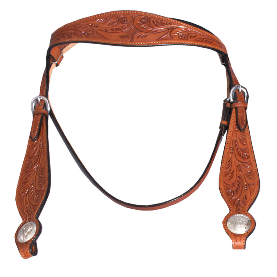 Hilason Western Horse Headstall Bridle American Leather Tan - Uhorse