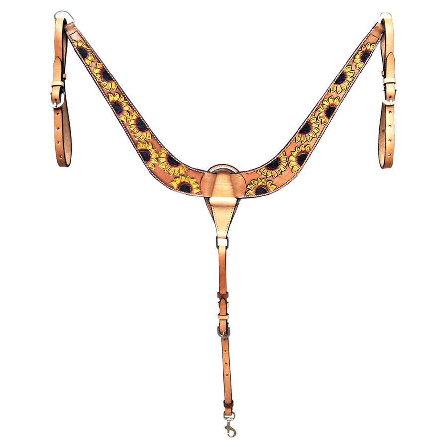 HILASON Western Horse Breast Collar Tack Genuine American Leather Tan - Uhorse