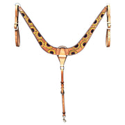 HILASON Western Horse Breast Collar Tack Genuine American Leather Tan
