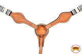 HILASON Western Horse Breast Collar Tack Genuine American Leather Tan