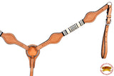 HILASON Western Horse Breast Collar Tack Genuine American Leather Tan