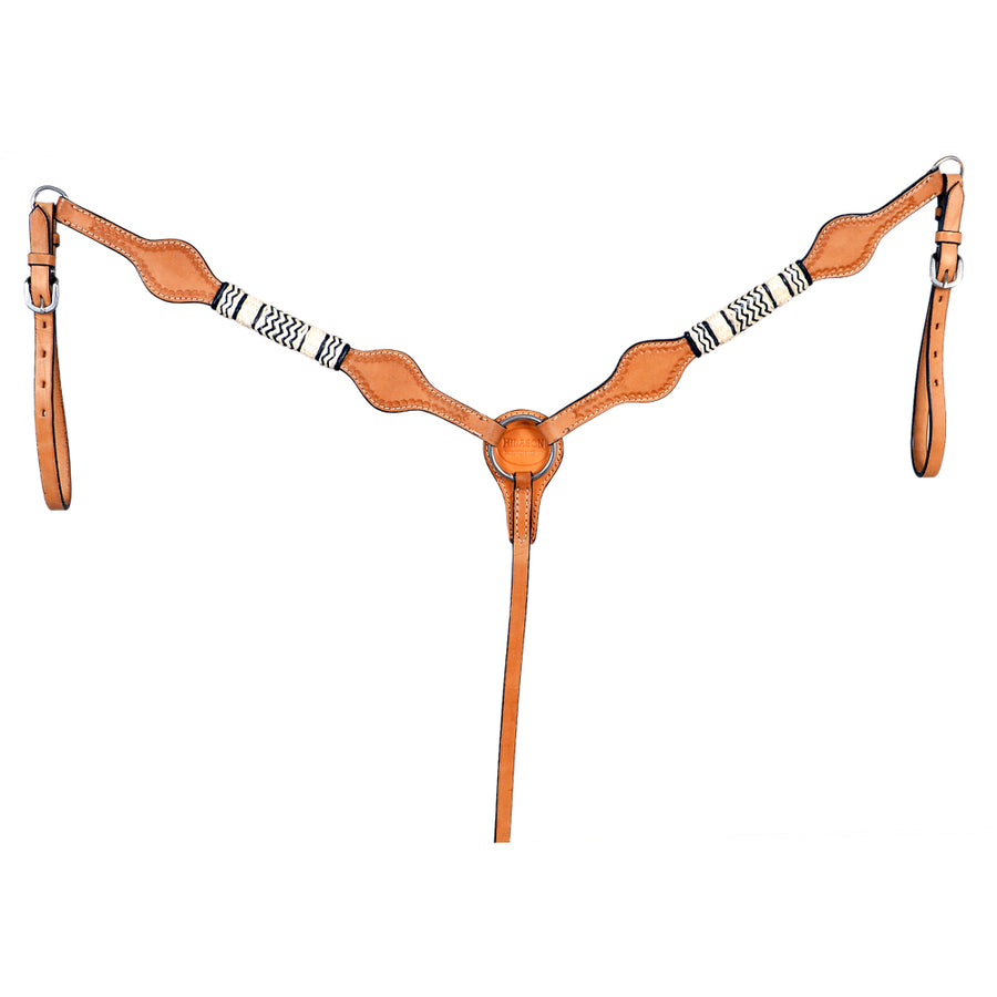 HILASON W. H. Breast Collar Tk. Genuine American Leather Tan by Hilason – Cowboy and equestrian accessories