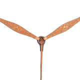 HILASON Western Genuine Leather Horse Breast Collar Tack Tan Floral