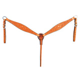 HILASON Western Genuine Leather Horse Breast Collar Tack Tan Floral
