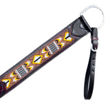 HILASON Western Horse Leather Headstall & Breast Collar Set Black Beaded