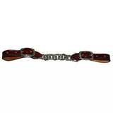 5/8" HILASON Western Latigo Leather Flat Twisted Curb Chain Strap