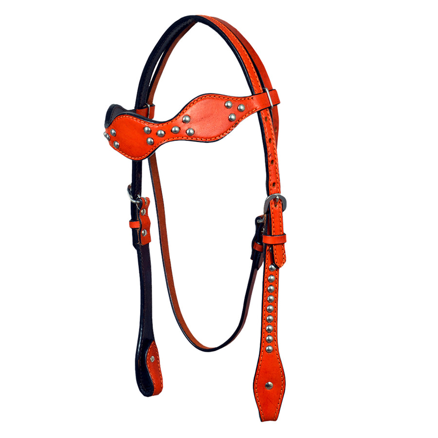 HILASON Western Genuine Leather Horse Headstall Tack Mahogany - Uhorse