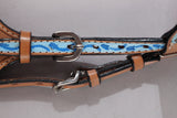 Hilason Western Horse Hand Tooled Genuine Leather Headstall Tan/Turquoise