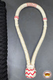 Hilason Horse Poly Rope Tied Adjustable Halter 8 Ft Lead Off white