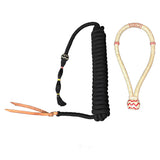 Hilason Horse Poly Rope Tied Adjustable Halter 8 Ft Lead Off white