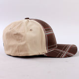 Cactus Ropes Plaid Trucker Cap Brown Embroidered Logo & Two-Tone Design
