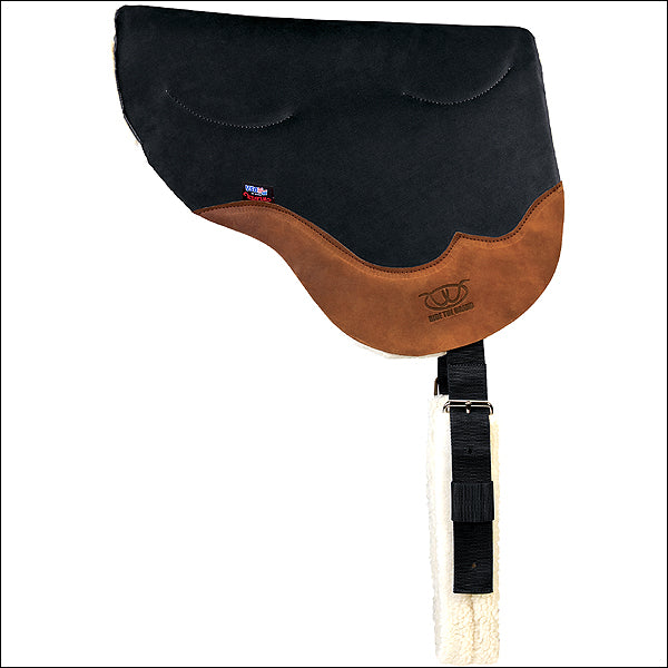 Black Stacy Westfall Gel Ultrasuede Bareback Horse Saddle Pad - Uhorse