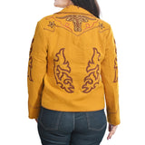 American Darling Western Apparel Embroidered Woolen Fabric Handcrafted Heritage Jacket with Braided Accents for Women