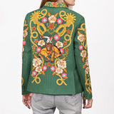 American Darling Women’s Western Embroidered Blazer Green Cowgirl Rodeo NFR Floral Spurs Bronco Horseshoe Tailored Jacket