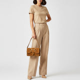 American Darling Genuine Suede Leather Crossbody Handbag for Women, Western Studded Flap Shoulder Style