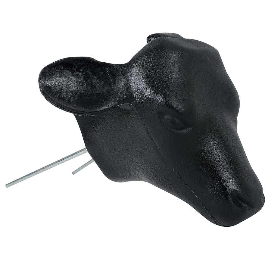 ROPE Black Molded Plastic Calf Head Roping Dummy with Spikes for Practice - Uhorse