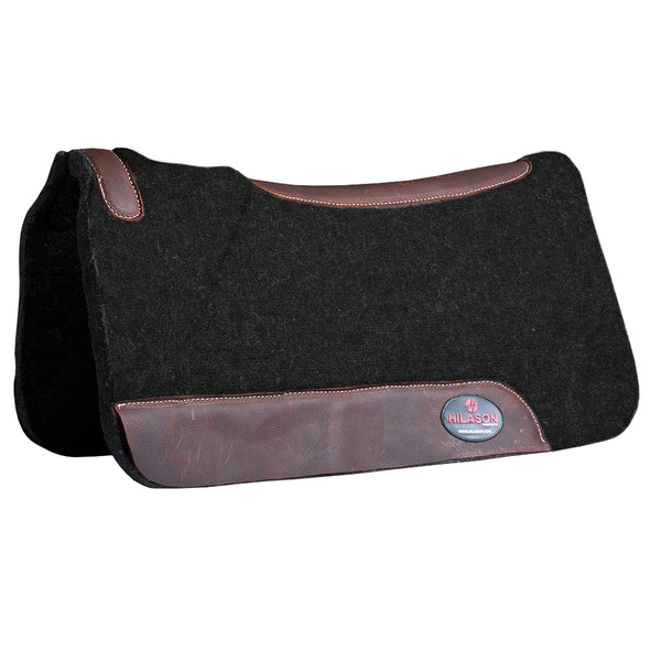 HILASON Western Wool Felt Horse Saddle Pad MADE IN USA Black - Uhorse