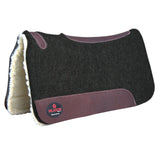 Made In Usa Wool Felt Horse Western Saddle Pad 1 Grey Fur Hilason - Uhorse