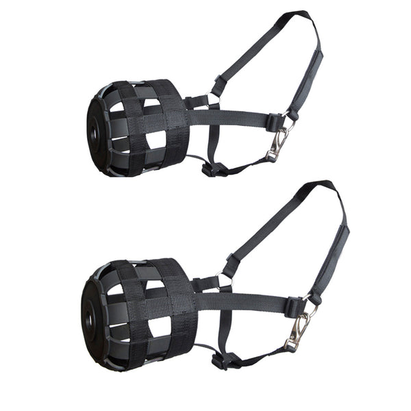 HILASON W. H. Grazzing Muzzle With Halter Black by Hilason – Cowboy and equestrian accessories