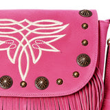 American Darling Women's Crossbody Bag Western Genuine Suede Leather Handbag