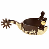 HILASON Western BR Spurs Medium Shank | 1-1/4" Band | 2-1/8" Shank | GS Trim