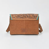 American Darling Hair-On Hide & Hand-Tooled Genuine Leather Star Crossbody Bag