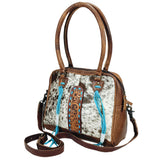 American Darling Tote Hair on Hand Tooled Genuine Leather Western Women Bag Handbag Purse | Travel Bags College Casual