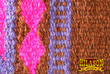 Hilason Horse Western Saddle Blanket New Zealand Wool Pink/Brown