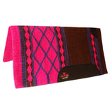 Hilason Horse Western Saddle Blanket New Zealand Wool Pink/Brown